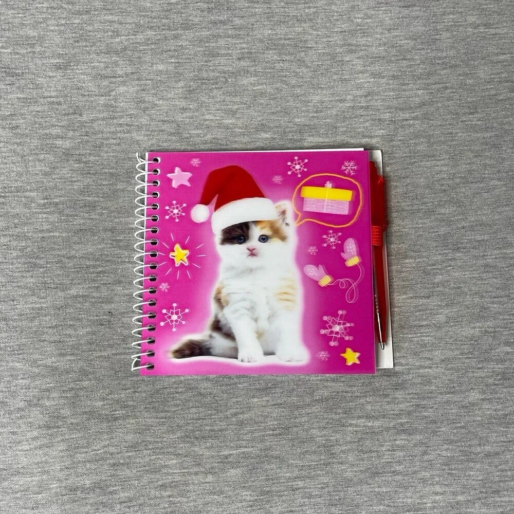 Christmas House Y2K Vintage 50 Sheets Holographic Cat Memo Book